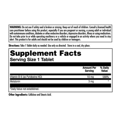 Kal, Melatonin, 3 mg, 60 Tabs