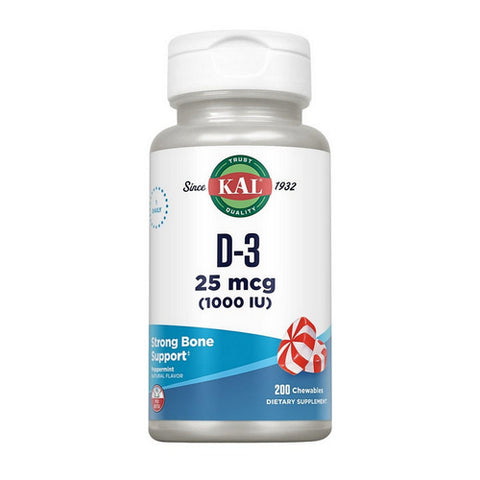 Kal, D-3 Chewable, 1,000 IU, 200 Chews Kal