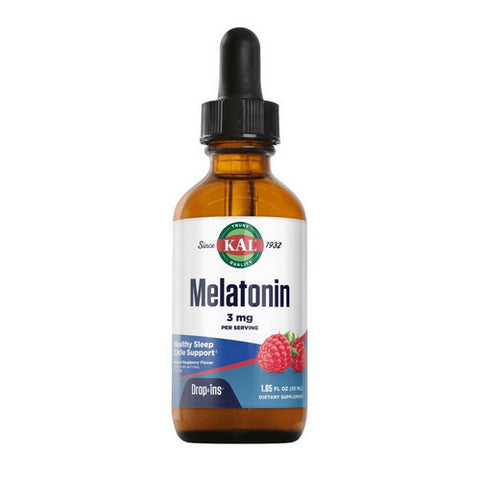 Kal, Melatonin Drop Ins, 3 mg, Raspberry 1.85 fl oz