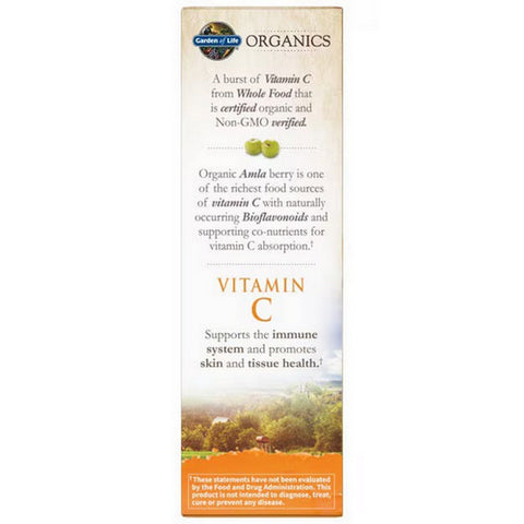 Garden of Life, Vitamin C Organic Spray Orange Tangerine Liquid, Orange-Tangerine 2 fl oz
