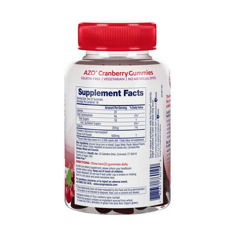 Azo, Cranberry Gummies, Mixed Berry 72 Gummies