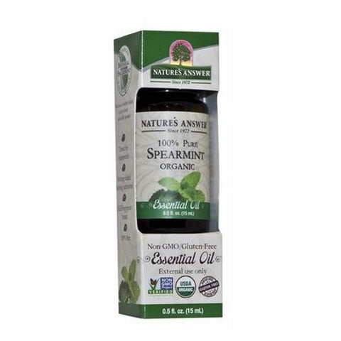 Organic Spearmint Essential Oil 0.5 Oz by Nature's Answer