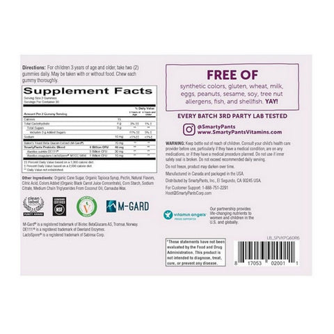 SmartyPants, Kids Probiotic, Grape 60 Count