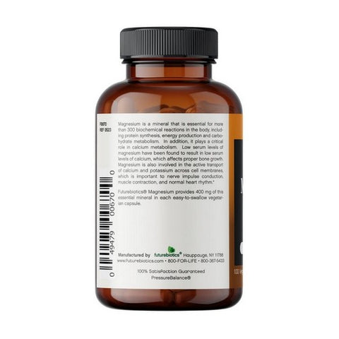 Futurebiotics, Magnesium, 400 Mg, 100 Veg Caps