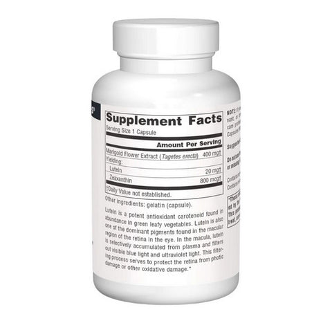 Source Naturals, Lutein With Floraglo, 20 mg, 60 Caps