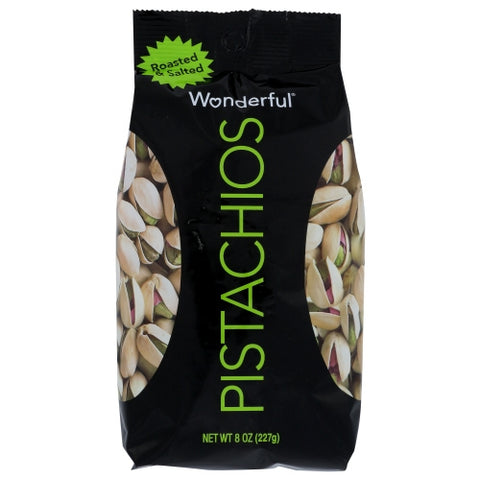 Wonderful Pistachios, Roasted And Salted Pistachios, 8 Oz(Case Of 25)