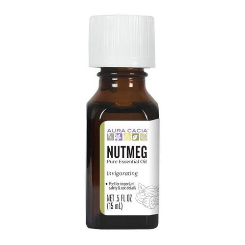 Aura Cacia, Essential Oil Nutmeg, (mystica fragrans) 0.5 Fl Oz