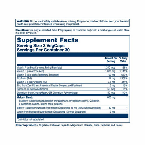 Solaray, Vizion, 42 mg, 90 Veg Caps