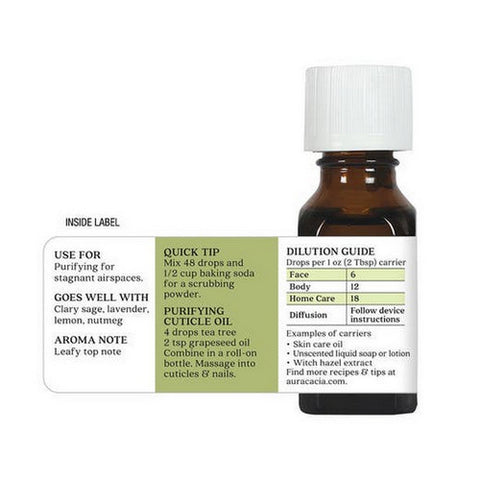 Aura Cacia, Essential Oil Tea Tree, (melaleuca alternafolia) 0.5 Fl Oz