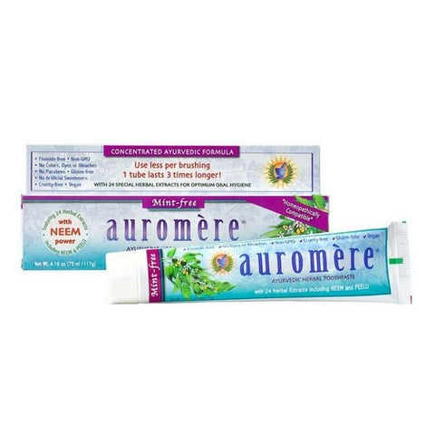Auromere, Ayurvedic Herbal Toothpaste, Mint-Free 4.16 Fl Oz