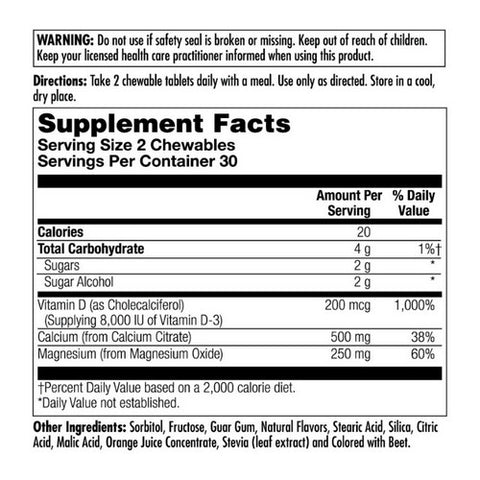 Kal, Calcium Citrate Plus, Mixed Fruit 60 Chews