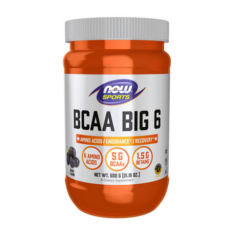 Now Foods, BCAA Big 6, Grape Flavor 600 Grams