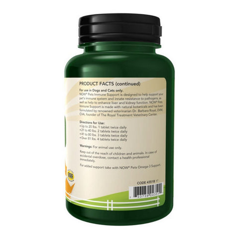 Now Foods, Pets Immune Support, 90 Tabs