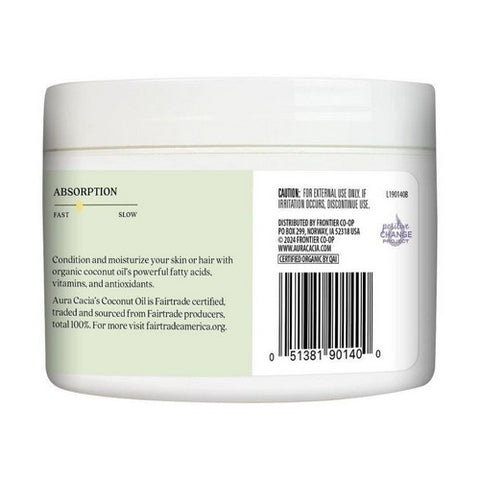 Aura Cacia, Organic Coconut Oil, Unrefined 6.25 Oz