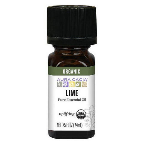 Aura Cacia, Organic Essential Oil, Lime 0.25 Oz