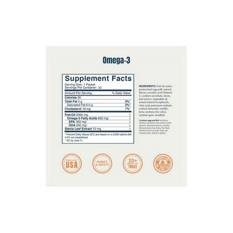 Coromega, Omega-3 Squeeze Shots Orange, 120 Count