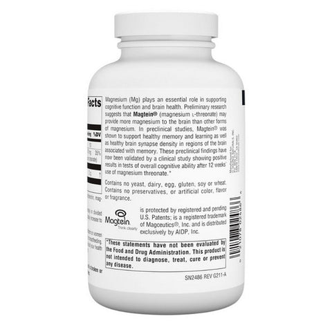 Source Naturals, Magtein Magnesium L-Threonate, 180  Caps