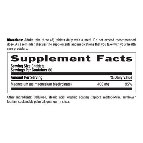 Country Life, Chelated Magnesium Glycinate, 400 mg, 180 Tabs Country Life