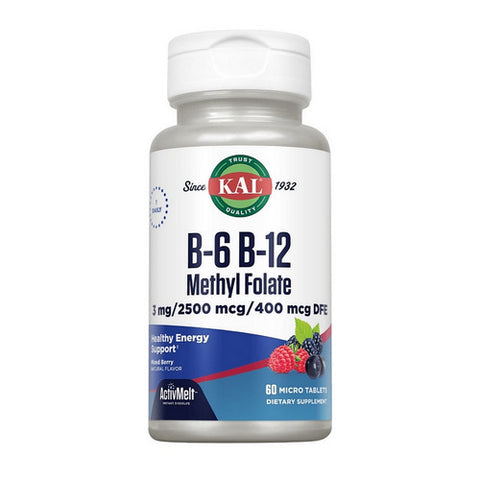 Kal, B6 B12 Methyl Folate, 60 Count