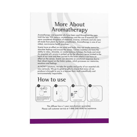 Now Foods, Ultrasonic Glass Swirl USB Oil Diffuser, 1 Each