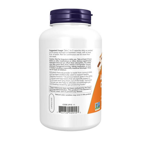 Now Foods, Activated Charcoal, 200 Veg Caps