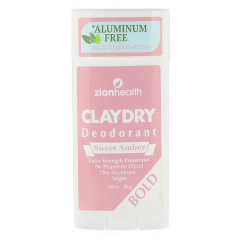 Zion Health, Clay Dry Bold Sweet Amber Deodorant, 2.8 Oz