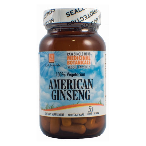 L. A .Naturals, American Ginseng Raw Herb, 60 Veg Caps