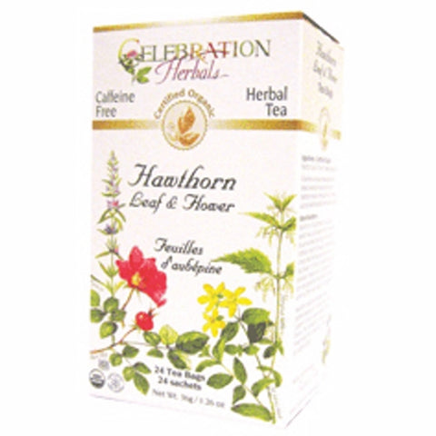 Celebration Herbals, Organic Hawthorn Leaf & Flower Tea, 24 Bags Celebration Herbals