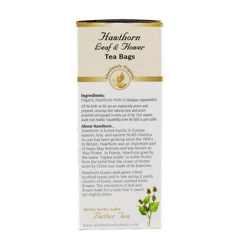 Celebration Herbals, Organic Hawthorn Leaf & Flower Tea, 24 Bags