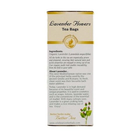 Celebration Herbals, Organic Lavender Flowers Tea, 24 Bags