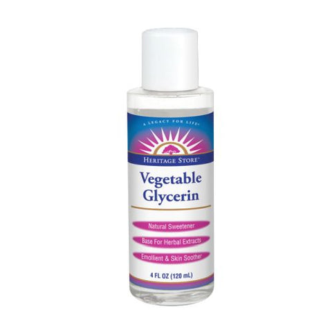 Heritage Store, Vegetable Glycerin, 4 Fl Oz