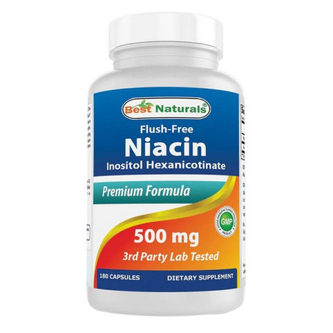 Best Naturals, Niacin Flush Free, 500 mg, 180 Caps