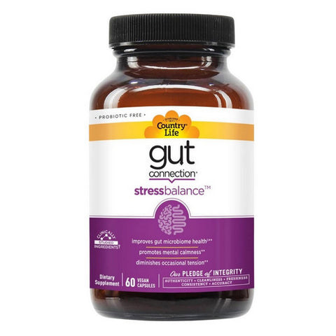 Country Life, Gut Connection Stress Balance, 60 Caps