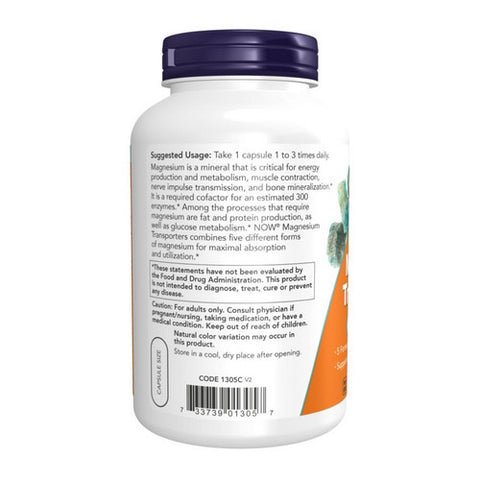 Now Foods, Magnesium Transporters, 180 Veg Caps