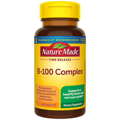 Nature Made, Nature Made Balanced Vitamin B-100 Complex Tablets, 60 Tabs