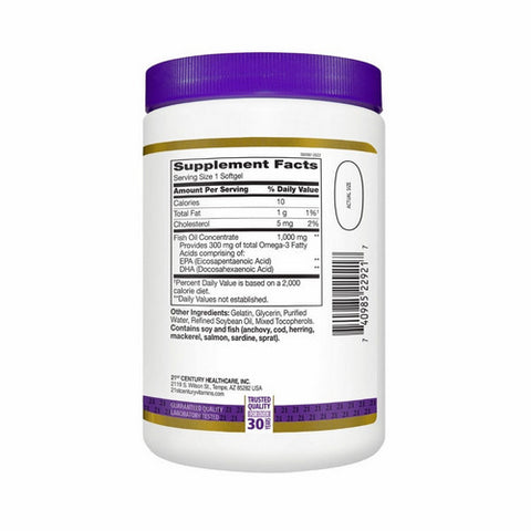 21st Century, Fish Oil Omega 3, 300 Caps