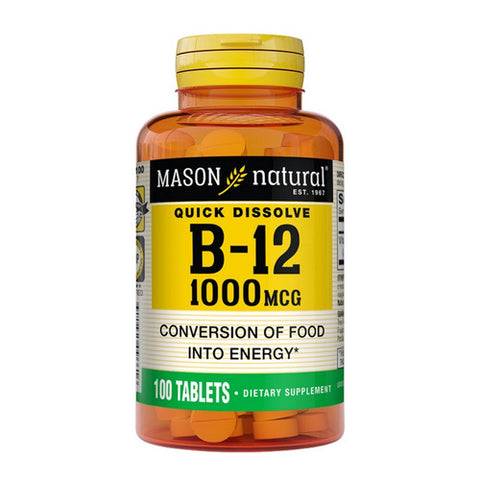 Mason, Natural Vitamin B-12, 1000 Mcg, 100 Tabs