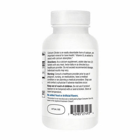 21st Century, Calcium Citrate Maximum + D3, 120 Tabs