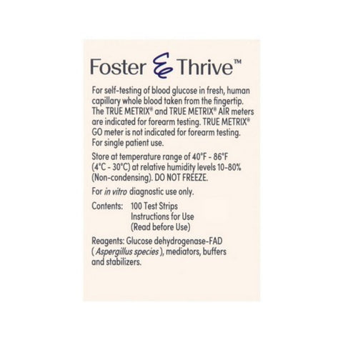 Sunmark, True Metrix Self Monitoring Blood Glucose Test Strips, 100 Each