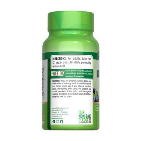 Nature's Truth, Bilberry Equivalent Capsules, 2400 Mg, 100 Caps Nature's Truth