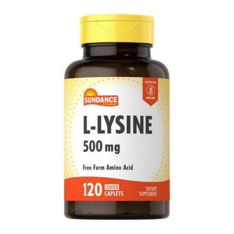 Sundance, Vitamins L-Lysine Caplets, 500 mg, 120 Tabs