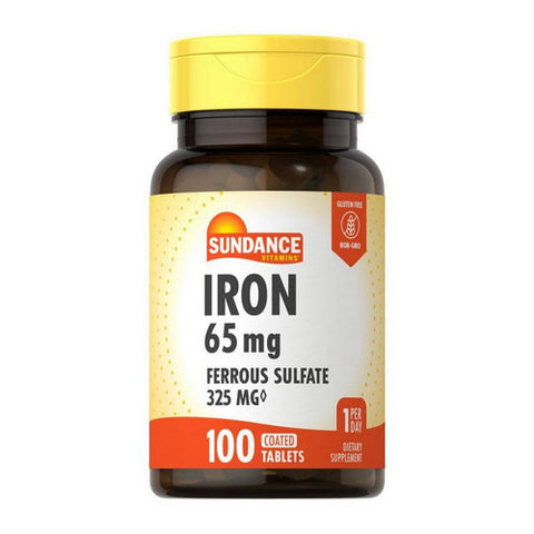 Sundance, Vitamins Iron Tablets, 65 mg, 100 Tabs