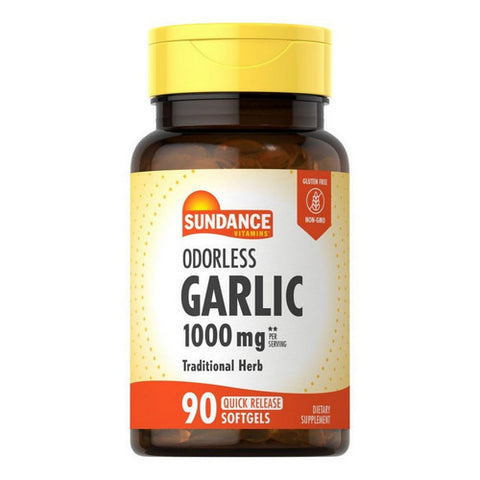Sundance, Vitamins Odorless Garlic Softgels, 500 mg, 90 Tabs