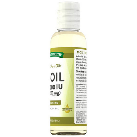 Nature's Truth, E-Oil Skin Care Oil Lemon Scented, 30000 IU, 4 Oz