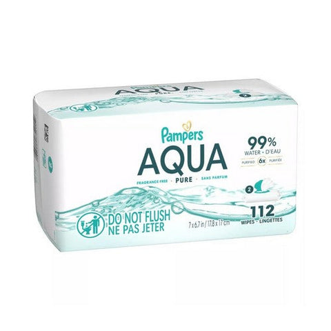 Pampers, Aqua Pure Wipes, 112 Count Pampers