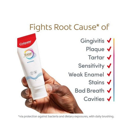 Colgate, Total Anticavity Antigingivitis And Antisensitivity Toothpaste Gel Whitening, 3.3 Oz