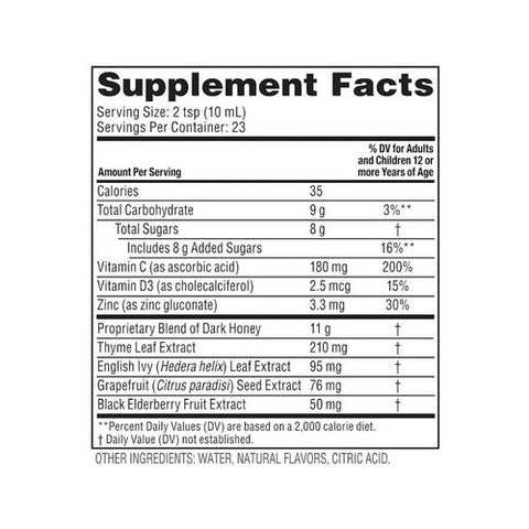 Zarbees, Naturals Complete Cough Syrup Plus Immune Natural Berry, 8 Oz Zarbees