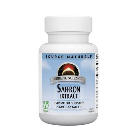 Source Naturals, Serene Science Saffron Extract, 15mg 30 Tabs Source Naturals