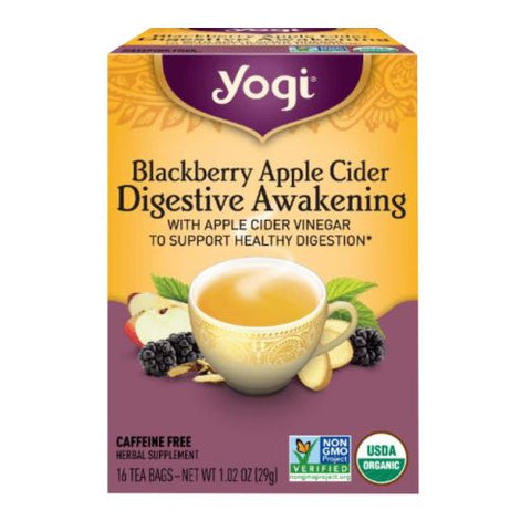 Yogi, Blackberry Apple Cider Vinegar Digestive Awakening, 16 Count