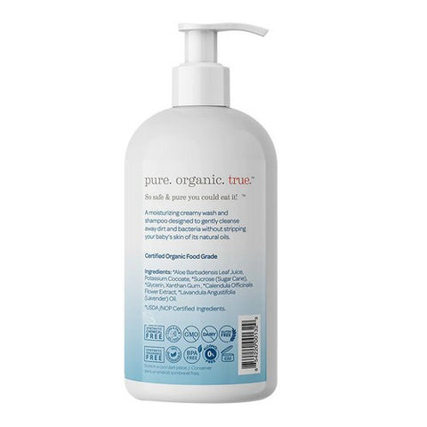 Shoosha, Sensitive Skin Organic Baby Wash & Shampoo, Lavender Vanilla 8.5 Oz